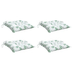 Vidaxl stoelkussens 4 st 50x50x7 cm stof bladpatroon