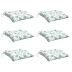 Vidaxl stoelkussens 6 st 50x50x7 cm stof bladpatroon