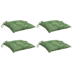 Vidaxl stoelkussens 4 st bladpatroon 50x50x7 cm stof