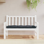 Vidaxl tuinbankkussen ruitpatroon 120x50x7 cm stof zwart