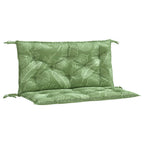Vidaxl tuinbankkussens 2 st bladpatroon 100x50x7 cm stof