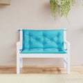 Vidaxl tuinbankkussens 2 st 100x50x7 cm stof turquoise
