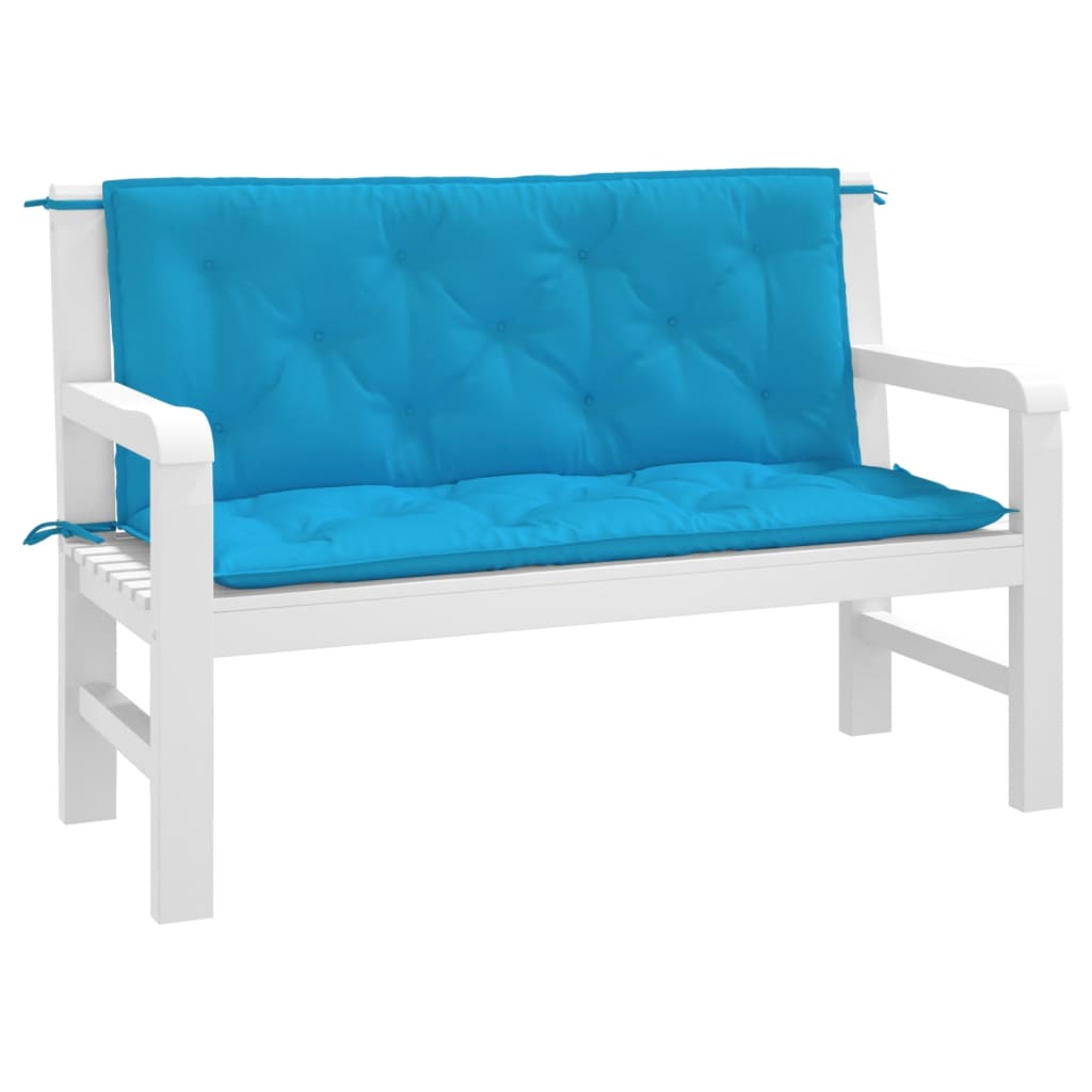 Vidaxl tuinbankkussens 2 st 120x50x7 cm oxford stof lichtblauw