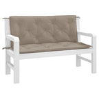 Vidaxl tuinbankkussens 2 st 120x50x7 cm oxford stof taupe