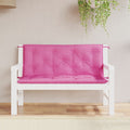 Vidaxl tuinbankkussens 2 st 120x50x7 cm stof roze