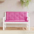 Vidaxl tuinbankkussens 2 st 120x50x7 cm stof roze