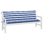 Vidaxl tuinbankkussens 2 st oxford stof gestreept wit en blauw