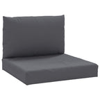 Vidaxl palletkussens 2 st stof antraciet