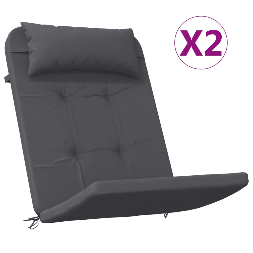Vidaxl stoelkussens 2 st adirondack oxford stof antracietkleurig