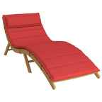 Vidaxl ligbedkussen 180x60x4 cm oxford stof rood