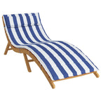 Vidaxl ligbedkussen gestreept 180x60x4 cm oxford stof blauw en wit
