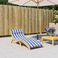 Vidaxl ligbedkussen gestreept 180x60x4 cm oxford stof blauw en wit