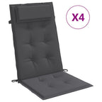 Vidaxl stoelkussens 4 st hoge rug oxford stof antracietkleurig