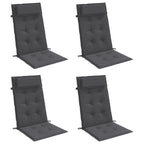Vidaxl stoelkussens 4 st hoge rug oxford stof antracietkleurig