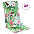 Vidaxl stoelkussens 6 st hoge rug oxford stof meerkleurig