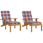 Vidaxl terrasstoelkussens 2 st ruitpatroon oxford stof rood