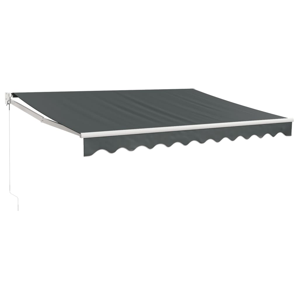 Vidaxl luifel uittrekbaar 3x2,5 m stof en aluminium antracietkleurig