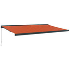 VidaXL Luifel uittrekbaar 5x3 m stof en aluminium oranje en bruin