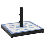Vidaxl parasolvoet vierkant 12 kg blauw en wit
