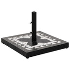 Vidaxl parasolvoet vierkant 12 kg zwart en wit