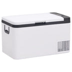 Vidaxl koelbox met handvat 18 l pp pe zwart en wit