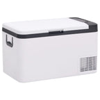 Vidaxl koelbox met handvat 25 l pp pe zwart en wit