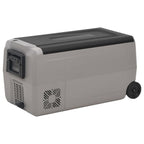 Vidaxl koelbox met wielen en handvat 60 l polypropeen zwart en grijs