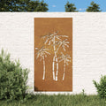 Vidaxl wanddecoratie tuin palmboomontwerp 105x55 cm cortenstaal