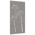 Vidaxl wanddecoratie tuin bloemenontwerp 105x55 cm cortenstaal