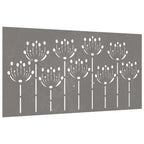 Vidaxl wanddecoratie tuin bloemenontwerp 105x55 cm cortenstaal