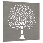 Vidaxl wanddecoratie tuin boomontwerp 55x55 cm cortenstaal