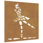 Vidaxl wanddecoratie tuin balletdanserontwerp 55x55 cm cortenstaal