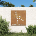 Vidaxl wanddecoratie tuin balletdanserontwerp 55x55 cm cortenstaal