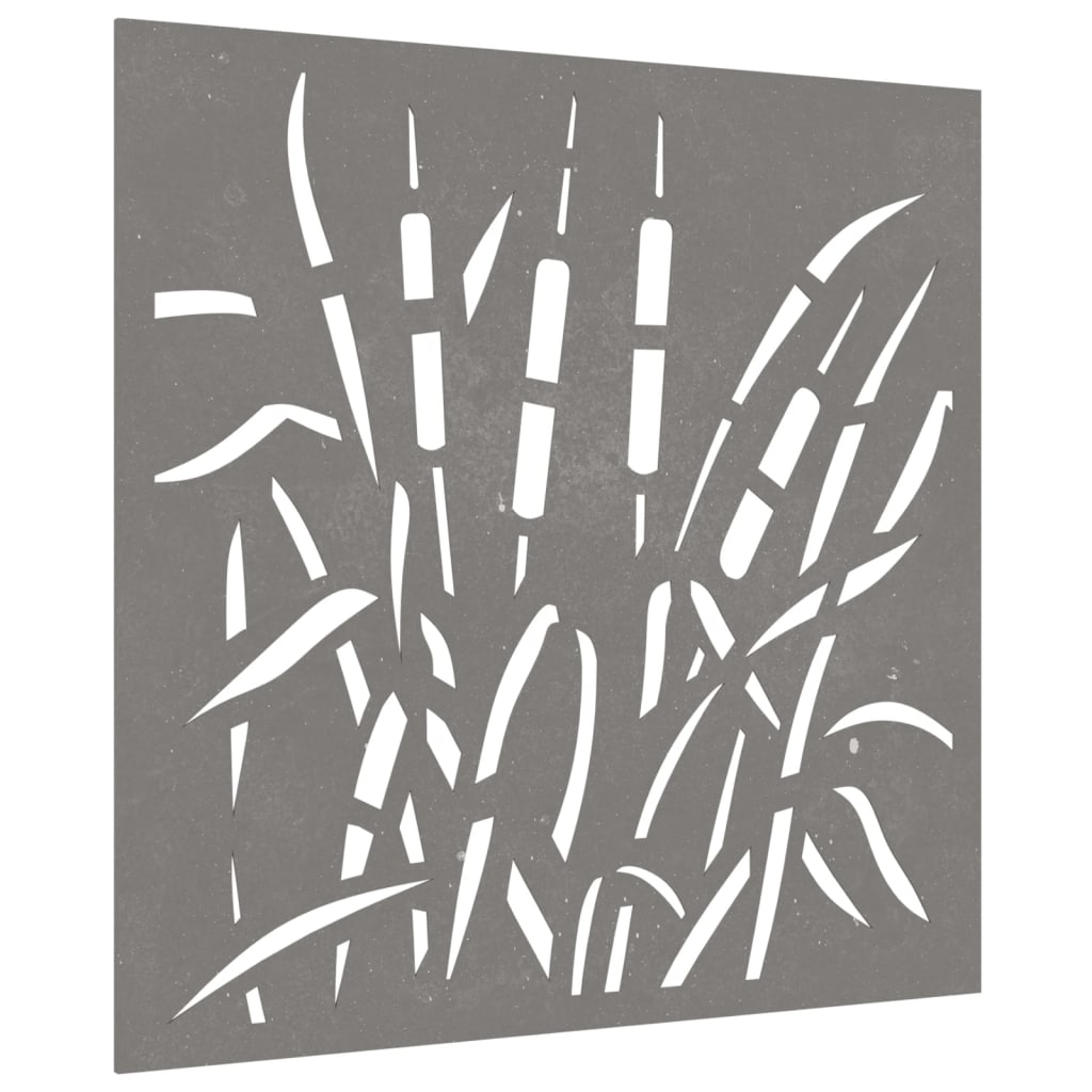 Vidaxl wanddecoratie tuin grasontwerp 55x55 cm cortenstaal