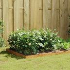 Vidaxl plantenbak verhoogd 100x100x18,5 cm cortenstaal