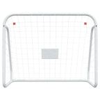 Vidaxl voetbaldoel met net 125x96x60 cm staal en polyester wit