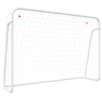 Vidaxl voetbaldoel met net 214x75x152 cm staal en polyester wit