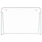 Vidaxl voetbaldoel met net 214x75x152 cm staal en polyester wit