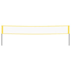 Vidaxl badmintonnet 600x155 cm pe-stof geel en zwart