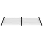 Vidaxl deurluifel 199x90 cm polycarbonaat zwart en transparant