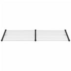 Vidaxl deurluifel 239x90 cm polycarbonaat zwart en transparant