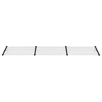 Vidaxl deurluifel 358,5x90 cm polycarbonaat zwart en transparant