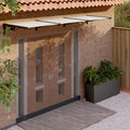 Vidaxl deurluifel 358,5x90 cm polycarbonaat zwart en transparant