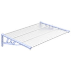 Vidaxl deurluifel 122x90 cm polycarbonaat grijs en transparant