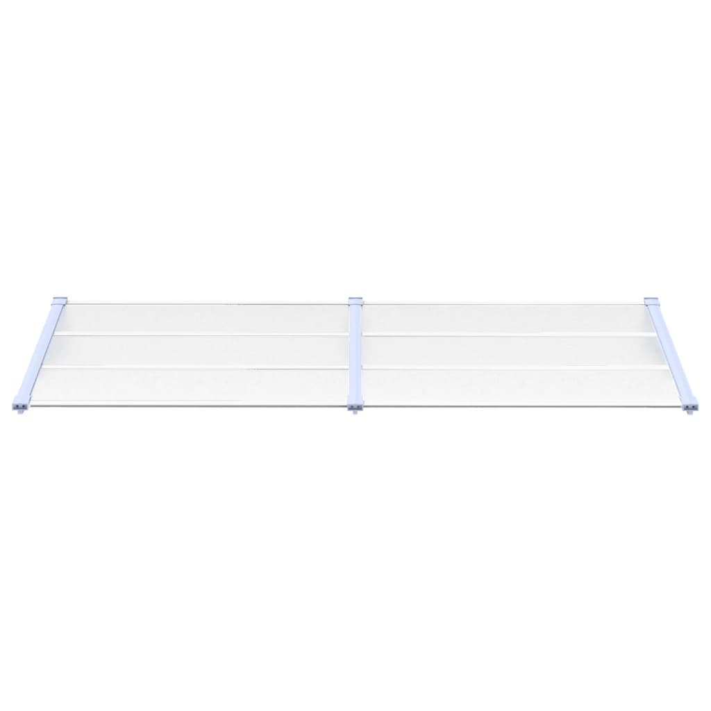 Vidaxl deurluifel 239x90 cm polycarbonaat grijs en transparant