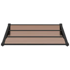 Vidaxl deurluifel 122x90 cm polycarbonaat zwart