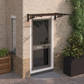 Vidaxl deurluifel 122x90 cm polycarbonaat zwart