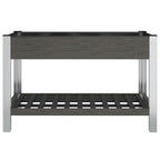 Vidaxl plantenbak verhoogd met schap 120x50x75 cm hkc grijs