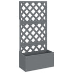 Vidaxl plantenbakken met latwerk 2 st 65x33x135 cm hkc grijs