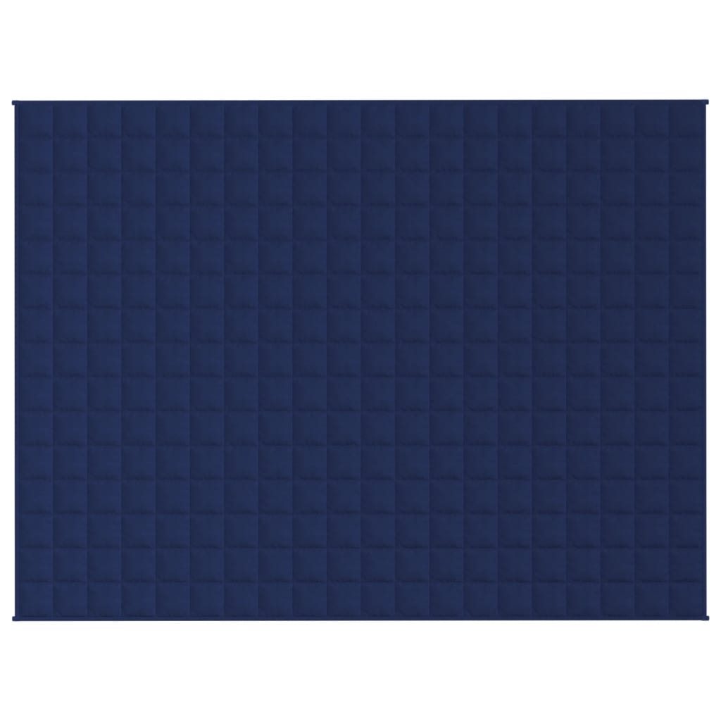 Vidaxl verzwaringsdeken 152x203 cm 7 kg stof blauw